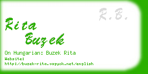 rita buzek business card